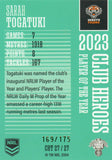 2024 NRL Traders - Club Heroes Teal - CHT 27 - Sarah Togatuk - 169/175