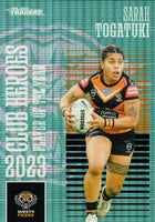 2024 NRL Traders - Club Heroes Teal - CHT 27 - Sarah Togatuk - 169/175