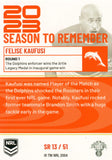 2024 NRL Traders - Season To Remember - SR 13 - Felise Kaufusi - Dolphins