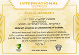 2024-25 Cricket Traders - International Series Gold - ISG 31 - Tahlia McGrath - 12/67