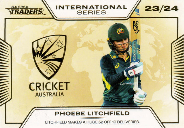 2024-25 Cricket Traders - International Series Case Cards - ISC 4 - Phoebe Litchfield - 08/75