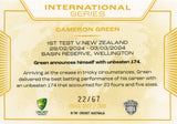 2024-25 Cricket Traders - International Series Gold - ISG 20 - Cameron Green - 22/67