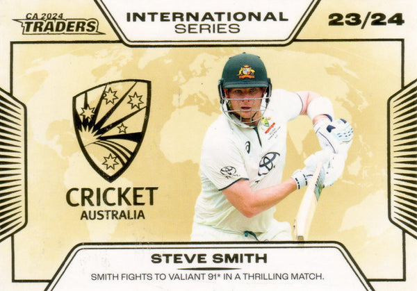 2024-25 Cricket Traders - International Series Gold - ISG 16 - Steve Smith - 09/67