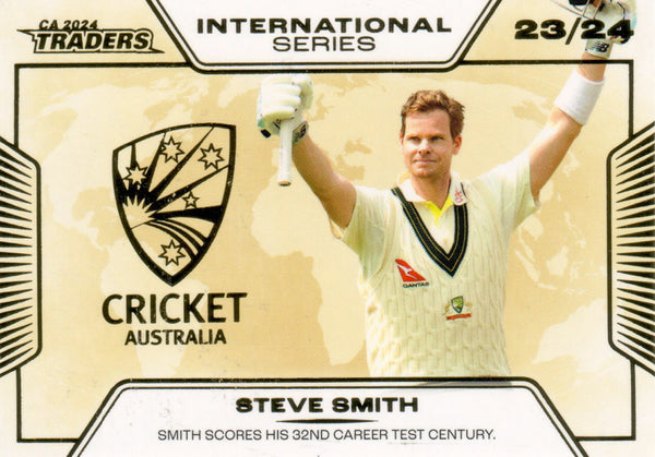 2024-25 Cricket Traders - International Series Gold - ISG 04 - Steve Smith - 44/67