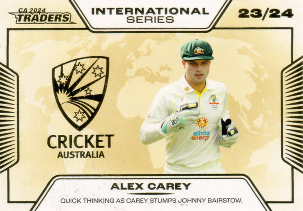 2024-25 Cricket Traders - International Series Gold - ISG 06 - Alex Carey - 14/67