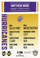 2024-25 Cricket Traders - Gold Special - G 086 - Matthew Wade - 14/67