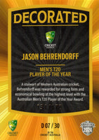 2024-25 Cricket Traders - Decorated - D 07 - Jason Behrendorff - Australia - 131/170