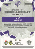 2024-25 Cricket Traders - Breakout Priority - BO 07 - Mac Wright - 12/34