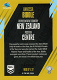 2024 NRL Traders - World In League Gold - WLG 07 - Annessa Biddle - 016/100
