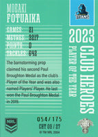 2024 NRL Traders - Club Heroes Teal - CHT 09 - Moeaki Fotuaika - 054/175