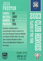 2024 NRL Traders - Club Heroes Teal - CHT 05 - Jacob Preston - 120/175