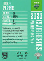 2024 NRL Traders - Club Heroes Teal - CHT 03 - Joseph Tapine - 045/175