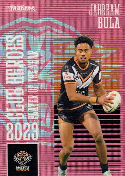 2024 NRL Traders - Club Heroes Pink - CHP 26 - Jahream Bula - 180/250