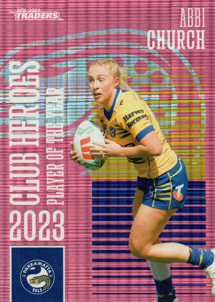 2024 NRL Traders - Club Heroes Pink - CHP 18 - Abbi Church - 014/250