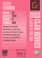 2024 NRL Traders - Club Heroes Pink - CHP 02 - Mariah Denman - 069/250