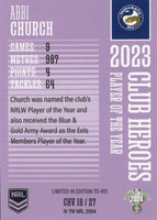 2024 NRL Traders - Club Heroes Violet - CHV 18 - Abbi Church - Parramatta Eels