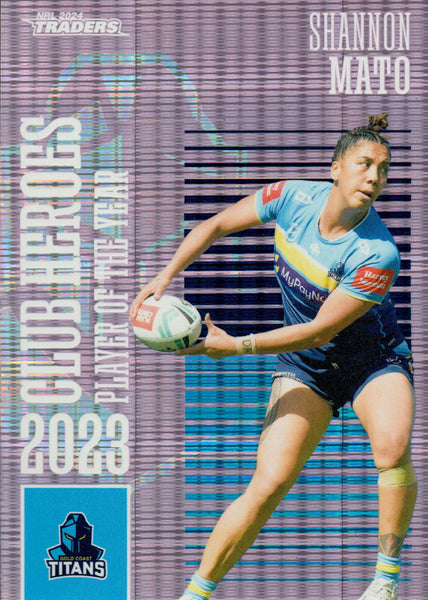 2024 NRL Traders - Club Heroes Violet - CHV 10 - Shannon Mato - Gold Coast Titans