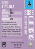 2024 NRL Traders - Club Heroes Violet - CHV 09 - Moeaki Fotuaika - Gold Coast Titans