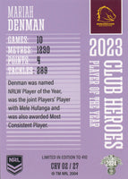 2024 NRL Traders - Club Heroes Violet - CHV 02 - Mariah Denman - Brisbane Broncos