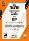 2024 NRL Traders - World In League Parallel - WLP 54 - Sarah Togatuki - Wests Tigers