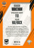 2024 NRL Traders - World In League Parallel - WLP 52 - Brandon Wakeham - Wests Tigers