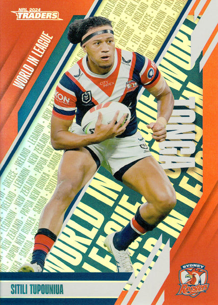 2024 NRL Traders - World In League Parallel - WLP 46 - Sitili Tupouniua - Sydney Roosters