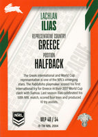 2024 NRL Traders - World In League Parallel - WLP 40 - Lachlan Ilias - South Sydney Rabbitohs