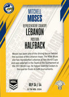 2024 NRL Traders - World In League Parallel - WLP 34 - Mitchell Moses - Parramatta Eels