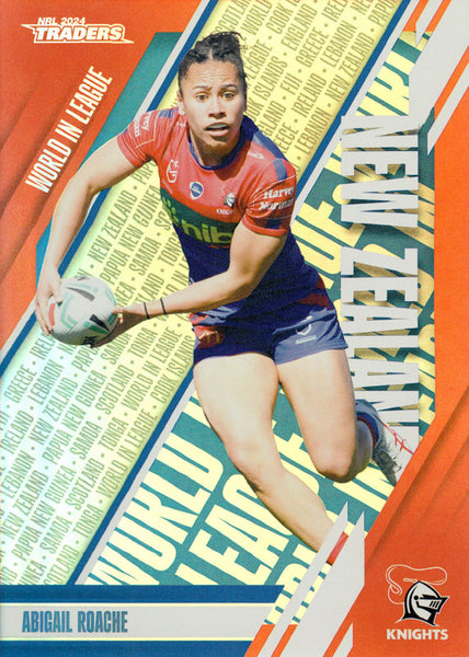 2024 NRL Traders - World In League Parallel - WLP 27 - Abigail Roache - Newcastle Knights
