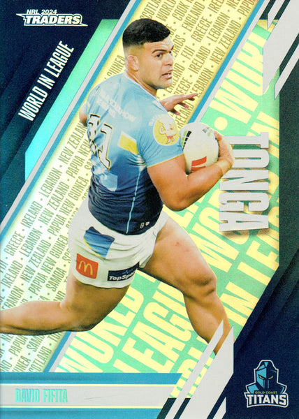 2024 NRL Traders - World In League Parallel - WLP 17 - David Fifita - Gold Coast Titans