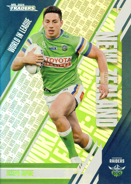 2024 NRL Traders - World In League Parallel - WLP 06 - Joseph Tapine - Canberra Raiders