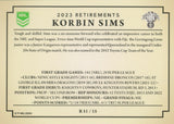 2024 NRL Traders - Retirements - R 11 - Korbin Sims - St. George-Illawarra Dragons