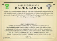 2024 NRL Traders - Retirements - R 05 - Wade Graham - Cronulla-Sutherland Sharks