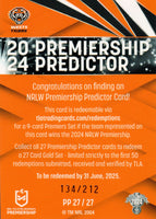 2024 NRL Traders - Premiership Predictor - PP 27 - Wests Tigers (W) - 134/212