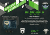 2024 NRL Traders - Authentic Signature Black - AB 19 - Ashleigh Quinlan - 19/39