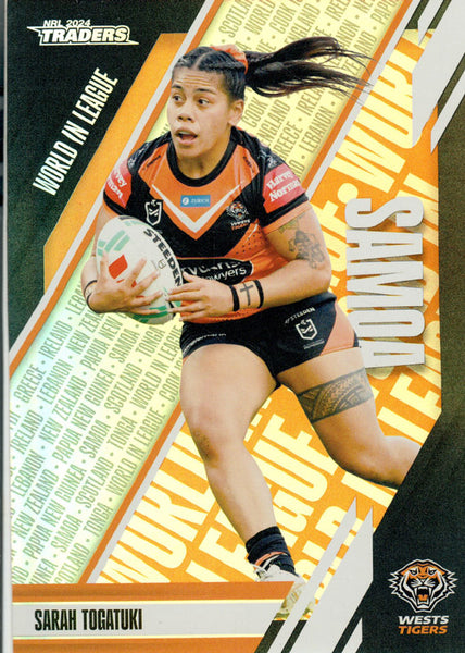 2024 NRL Traders - World In League - WL 54 - Sarah Togatuki - Wests Tigers