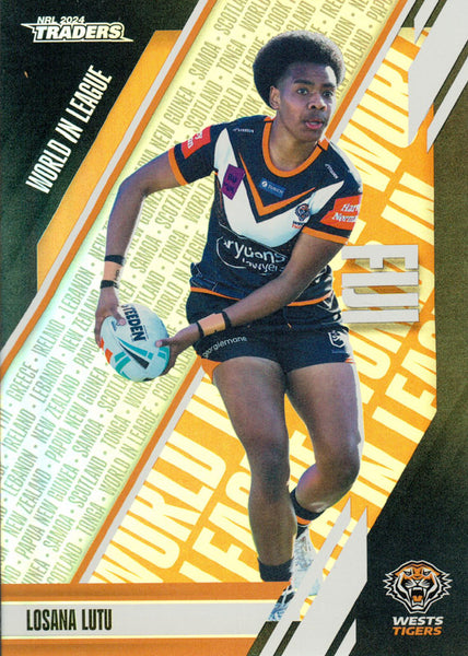2024 NRL Traders - World In League - WL 53 - Losana Lutu - Wests Tigers