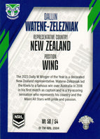 2024 NRL Traders - World In League - WL 50 - Dallin Watene-Zelezniak - New Zealand Warriors