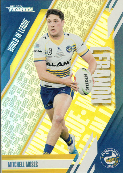 2024 NRL Traders - World In League - WL 34 - Mitchell Moses - Parramatta Eels