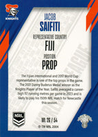 2024 NRL Traders - World In League - WL 26 - Jacob Saifiti - Newcastle Knights