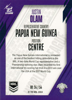 2024 NRL Traders - World In League - WL 24 - Justin Olam - Melbourne Storm