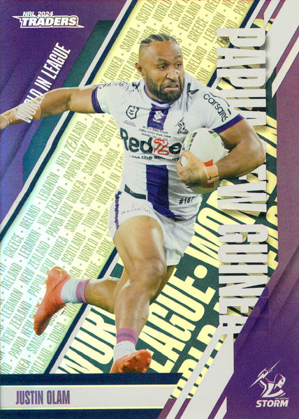 2024 NRL Traders - World In League - WL 24 - Justin Olam - Melbourne Storm