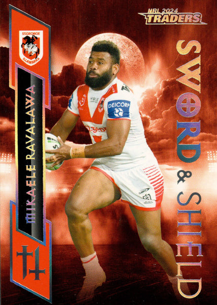 2024 NRL Traders - Sword & Shield - SS 27 - Mikaele Ravalawa - St. George-Illawarra Dragons