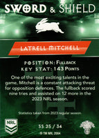 2024 NRL Traders - Sword & Shield - SS 25 - Latrell Mitchell - South Sydney Rabbitohs