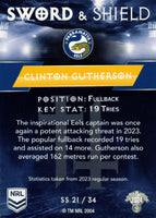 2024 NRL Traders - Sword & Shield - SS 21 - Clinton Gutherson - Parramatta Eels