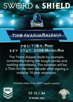 2024 NRL Traders - Sword & Shield - SS 12 - Tino Fa’Asuamaleaui - Gold Coast Titans