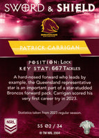 2024 NRL Traders - Sword & Shield - SS 02 - Patrick Carrigan - Brisbane Broncos