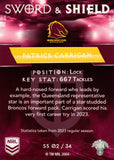 2024 NRL Traders - Sword & Shield - SS 02 - Patrick Carrigan - Brisbane Broncos