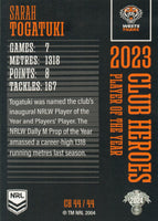 2024 NRL Traders - Club Heroes - CH 44 - Sarah Togatuk - Wests Tigers