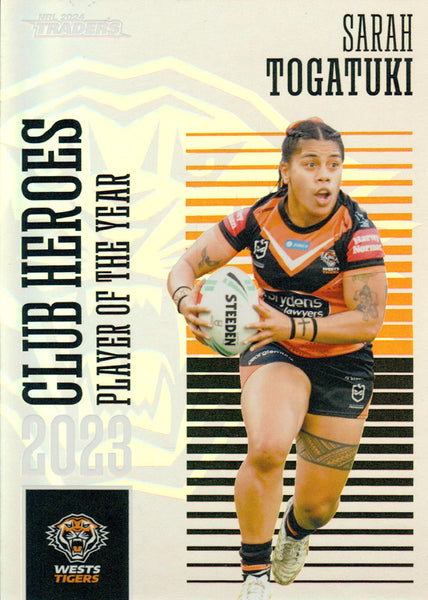 2024 NRL Traders - Club Heroes - CH 44 - Sarah Togatuk - Wests Tigers